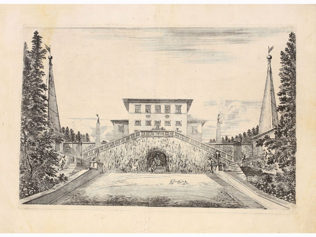 Stefano della Bella - Vedute della Villa di Pratolino