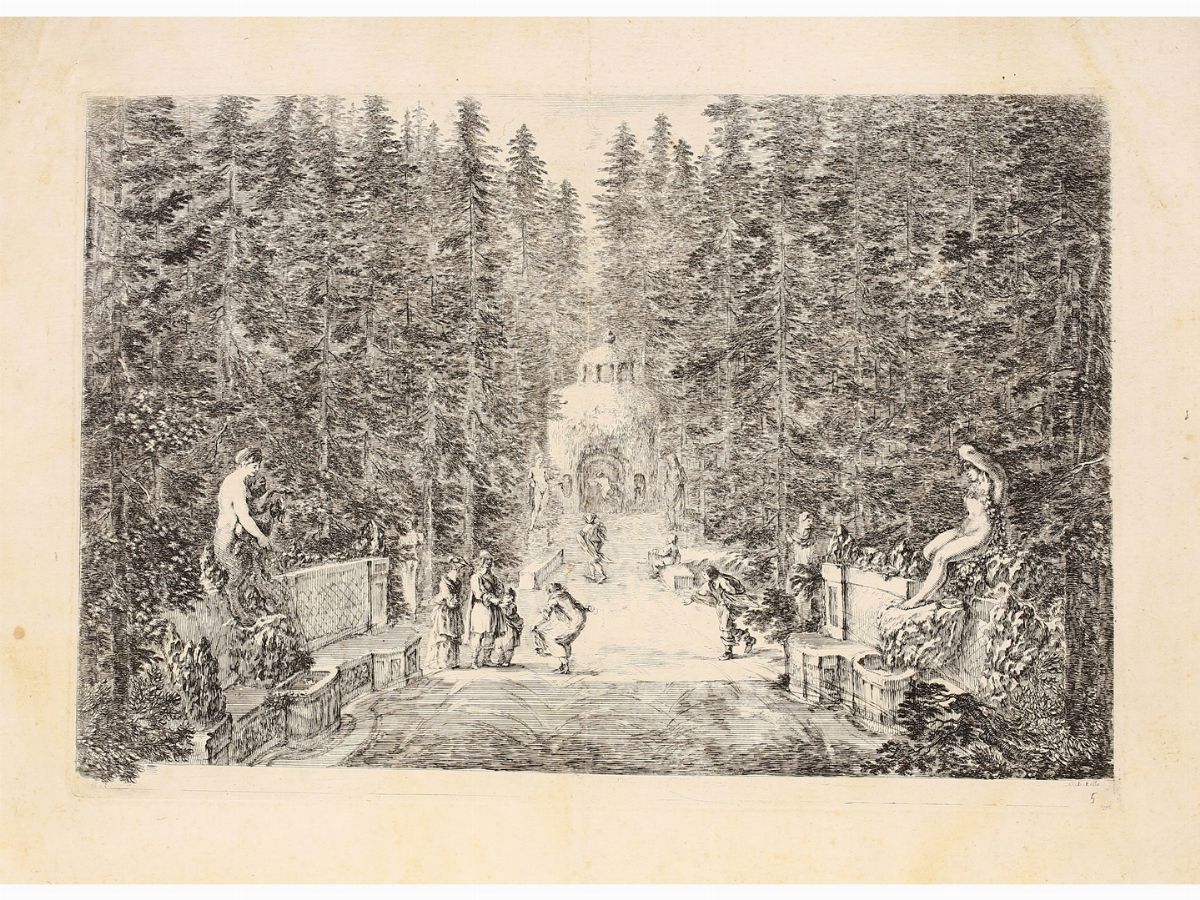 Stefano della Bella - Vedute della Villa di Pratolino