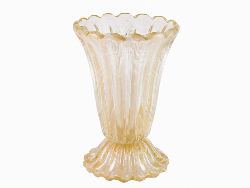 Vaso in Vetro Costolato
