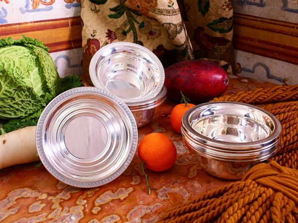 A set of twelve silver caviar or fruti salad bowls  - Auction Furniture and Paintings from Palazzo al Bosco and from other private property - Maison Bibelot - Casa d'Aste Firenze - Milano