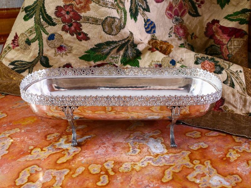 Fioriera Ovale Centrotavola in Argento