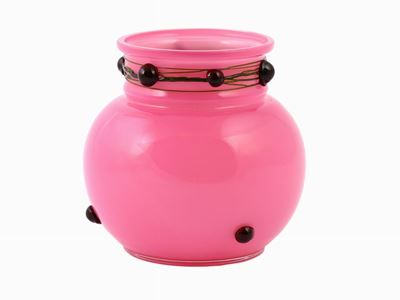 Vaso in Vetro Soffiato Rosa.