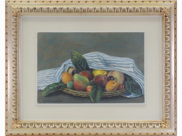 Nino Tirinnanzi : Still life with fruit  ((1923-2002))  - Auction A florentine collection - Maison Bibelot - Casa d'Aste Firenze - Milano