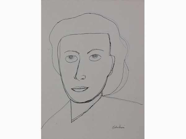Venturino Venturi : Ritratto femminile  ((1918-2002))  - Asta Una Collezione Fiorentina - Maison Bibelot - Casa d'Aste Firenze - Milano