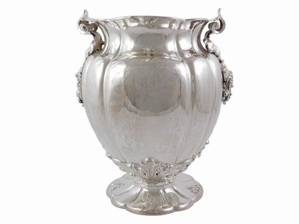 Grande vaso in argento Miracoli Milano