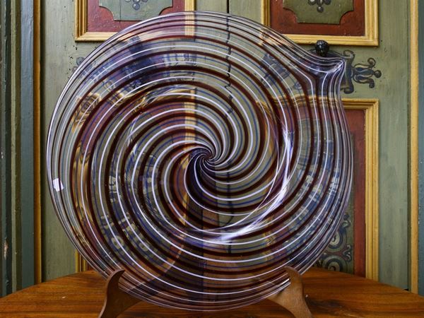 A large blown glass circular tray  - Auction Furniture and Paintings from Palazzo al Bosco and from other private property - Maison Bibelot - Casa d'Aste Firenze - Milano