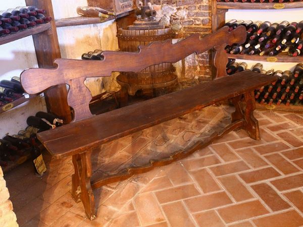 A softwood rustic bench