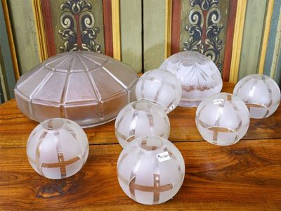 Lotto di Bobeche in Vetro Satinato per Lampadari