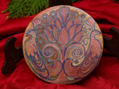 Formella in Terracotta Smaltata Arte della Ceramica, 1900 Circa