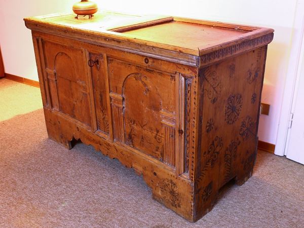 A Tyrolean softwood chest