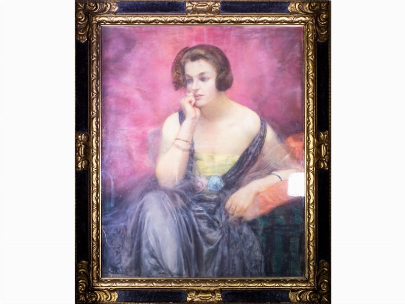 Scuola Ungherese Dell'inizio del XX Secolo - Ritratto Femminile