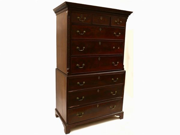A mahogany veneered drawer