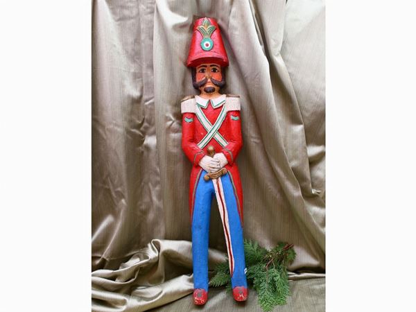 A polychrome wooden figure