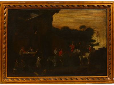 Scena di Genere con Cavalieri