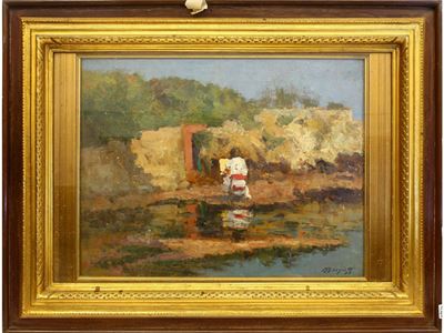 Marisa Monti che Dipinge a Castiglioncello 1975