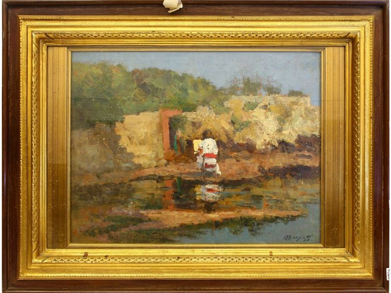 Mario Borgiotti - Marisa Monti che Dipinge a Castiglioncello 1975