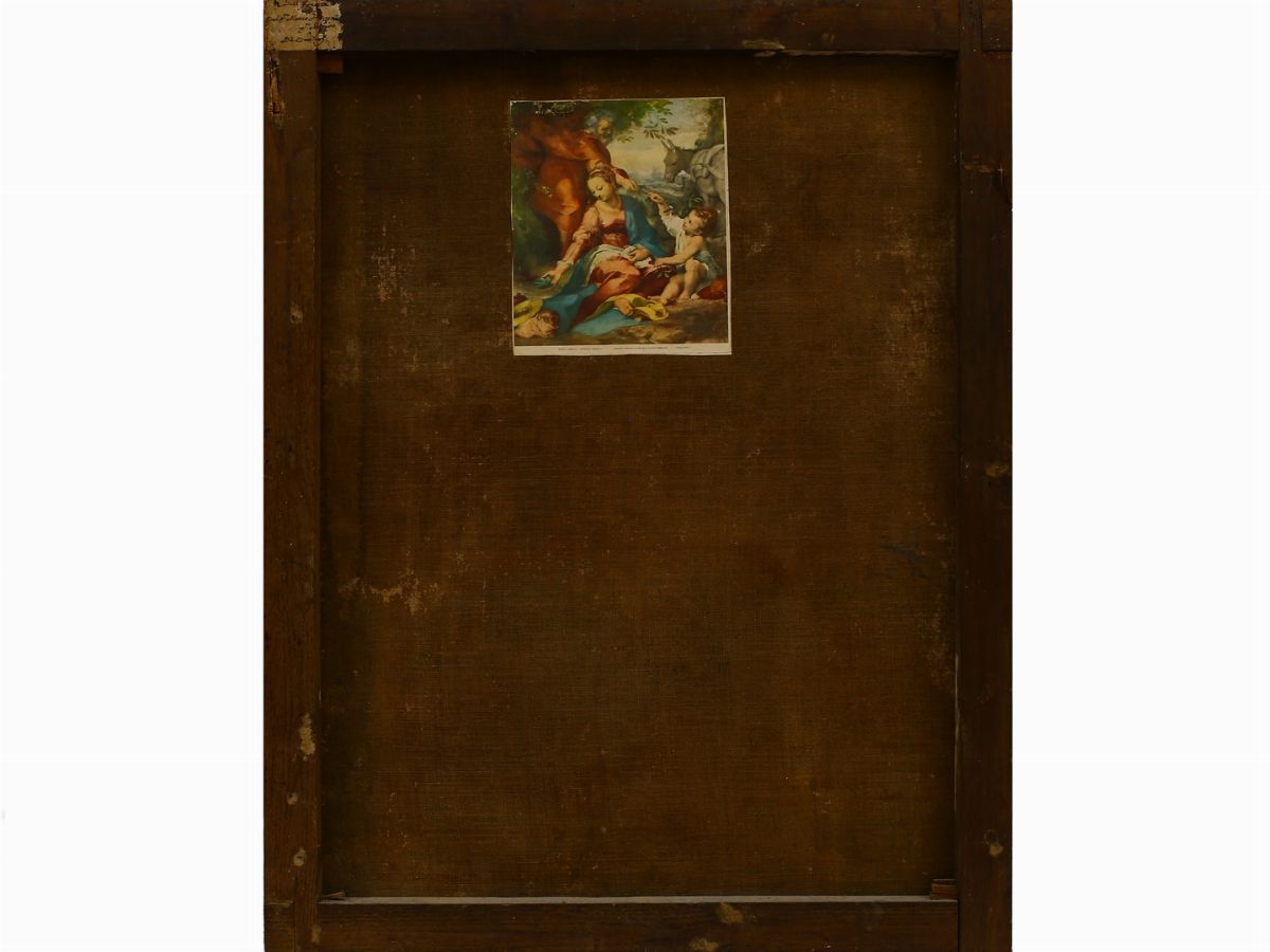 Seguace di Federico Barocci, XVIII/XIX Secolo - Riposo Durante la Fuga in Egitto (madonna delle C...