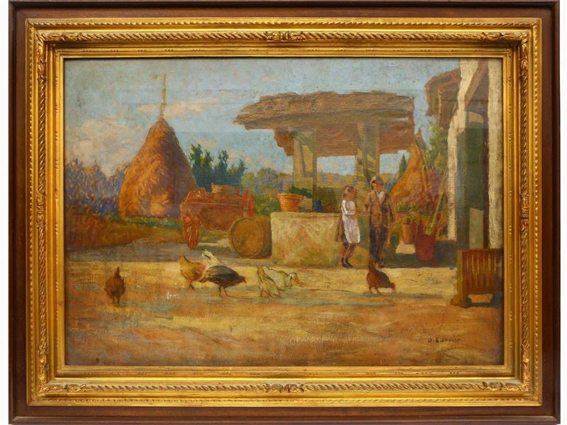 Giorgio Kienerk - Scorcio di Aia