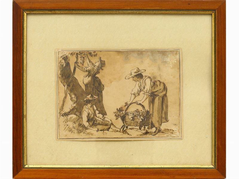 Cerchia di Carlo Labruzzi - Scena Campestre
