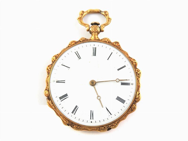 Orologio da Taschino a Chiavetta Cassa Decorata