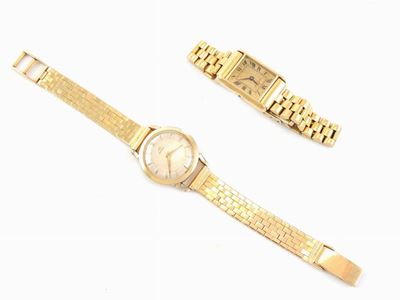 Due Orologi da Polso per Donna Baume & Mercier e Omega in Oro Giallo