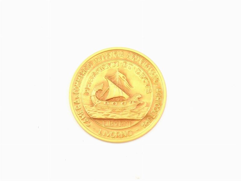 Medaglia Commemorativa Camera di Commercio Industria Artigianato e Agricoltura di Livorno in Oro