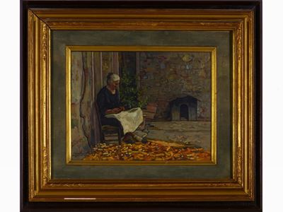 Scorcio di Casa con Figura 1943