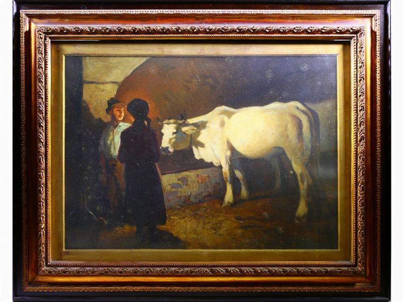 Cafiero Filippelli - Interno di Stalla con Personaggi