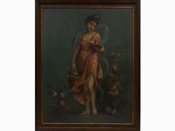 Etienne Furlaud : Figura femminile  (XIX secolo)  - Asta Una Collezione Fiorentina - Maison Bibelot - Casa d'Aste Firenze - Milano