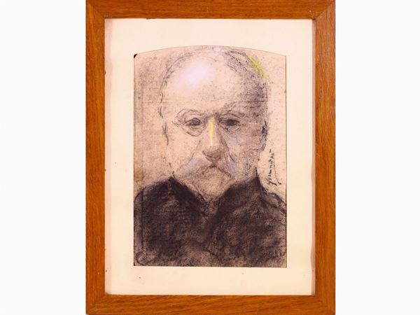 Antonio Mancini : Self-Portrait  ((1852-1930))  - Auction A florentine collection - Maison Bibelot - Casa d'Aste Firenze - Milano