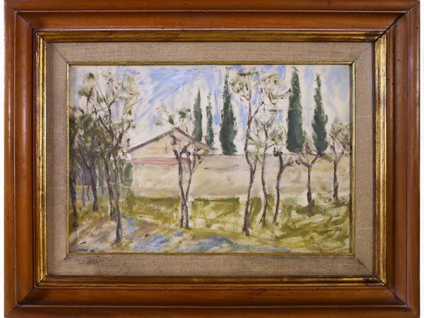 Gonich Gonni : Landscape 1942  - Auction A florentine collection - Maison Bibelot - Casa d'Aste Firenze - Milano