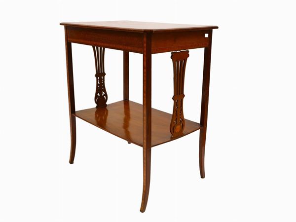 A veneered satinwood table