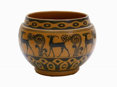 Piccola Vaso in Gres Salato, Chini Mugello