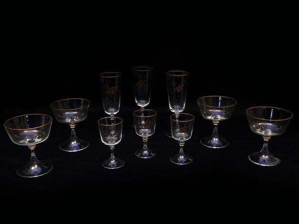 A crystal glasses set  - Auction A florentine collection - Maison Bibelot - Casa d'Aste Firenze - Milano