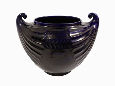 Grande Portavasi in Ceramica Blu