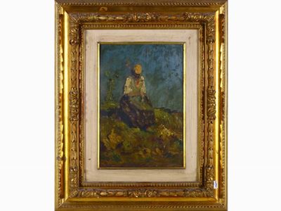 Paesaggio con Contadina