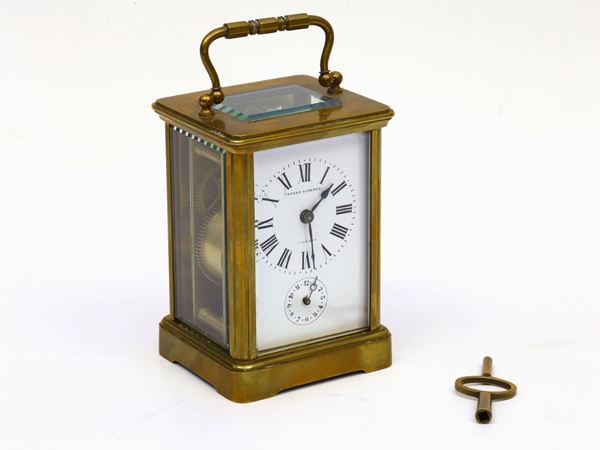 A brass carriage clock, Cesare Schepers