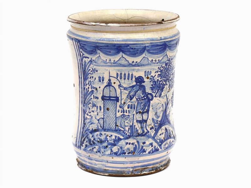 Grande Vaso Ad Alberello in Maiolica