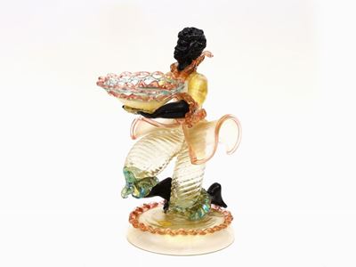 Figura di Moro in Vetro Soffiato