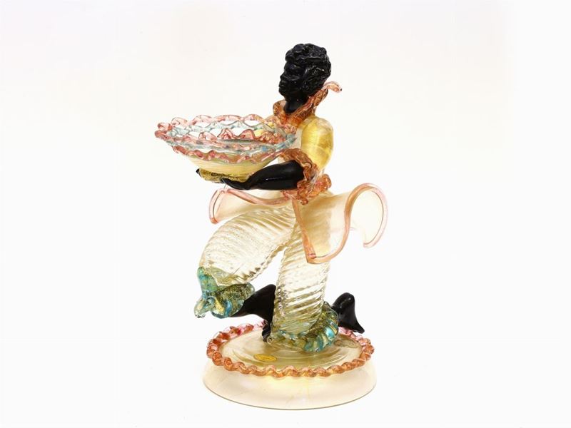 Figura di Moro in Vetro Soffiato