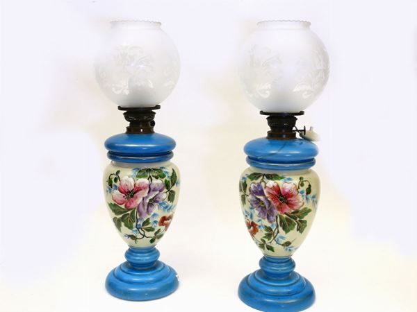 A pair of oil lamps  (end of the 19th century)  - Auction A florentine collection - Maison Bibelot - Casa d'Aste Firenze - Milano