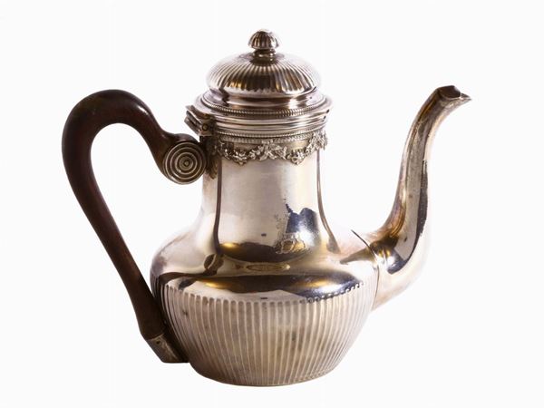 An 'egoiste' silver coffe pot