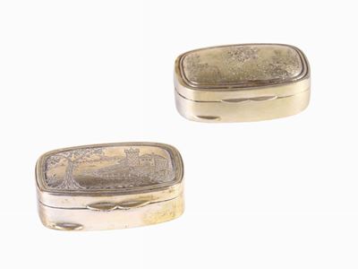 Coppia di Tabacchiere in Argento