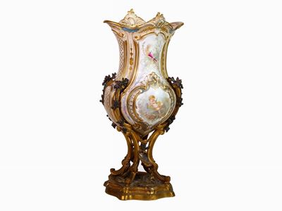Vaso in Porcellana Policroma