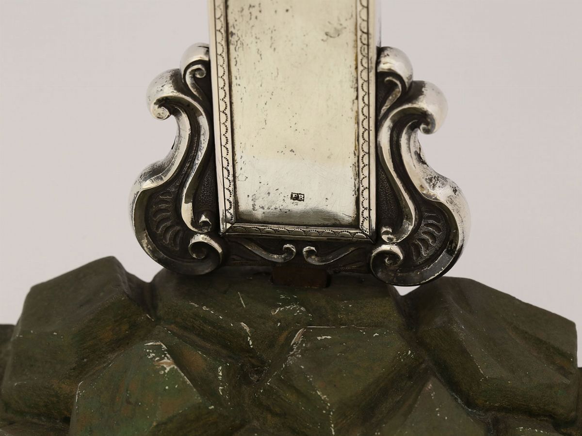 Crocefisso Astile in Argento e Bronzo Dorato