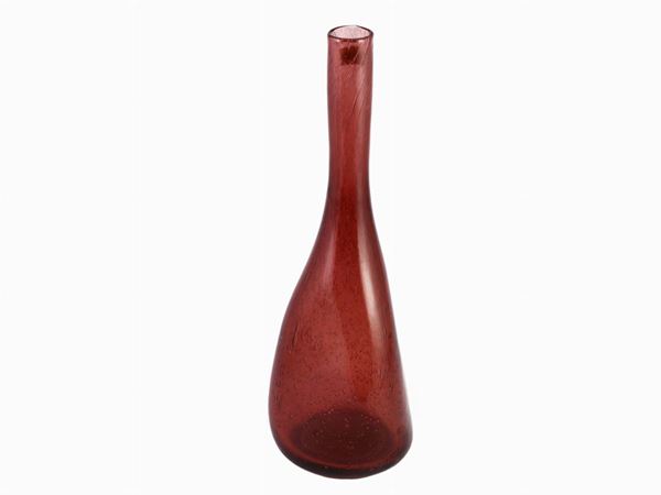 Una bottiglia in vetro  (Murano, XX secolo)  - Asta Only Glass - Maison Bibelot - Casa d'Aste Firenze - Milano