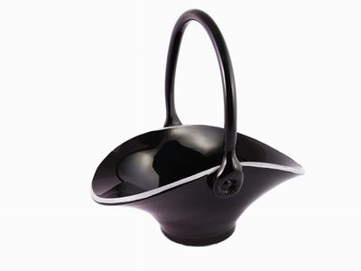 Panierino in Vetro Nero