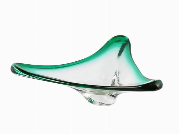 Trasparent and green centerpiece  (Murano, 20th century)  - Auction Only Glass - Maison Bibelot - Casa d'Aste Firenze - Milano