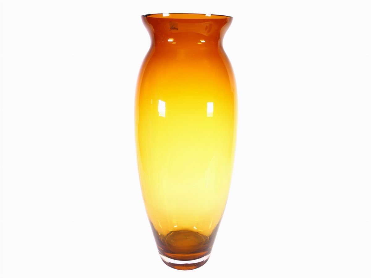 Grande Vaso in Vetro Color Ambra