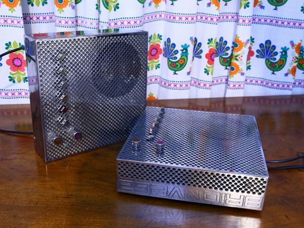 A pair of Brionvega radio receivers